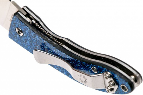 Складной нож Spyderco Lil' Lum Blue Nishijin - 205GFBLP фото 3 Складной нож Spyderco Lil' Lum Blue Nishijin - 205GFBLP фото 3