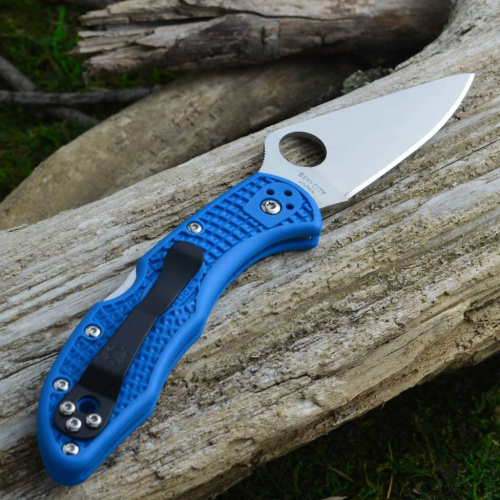Складной нож Spyderco Delica 4 Flat Ground - 11FPBL фото 18