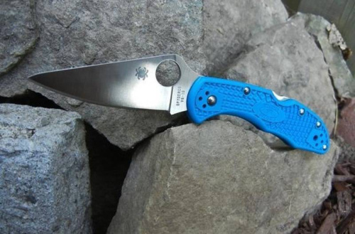 Складной нож Spyderco Delica 4 Flat Ground - 11FPBL фото 7