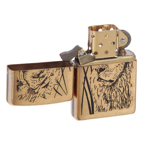499 ZIPPO ЗажигалкаProud Lion Brushed Brass фото 5 499 ZIPPO ЗажигалкаProud Lion Brushed Brass фото 5