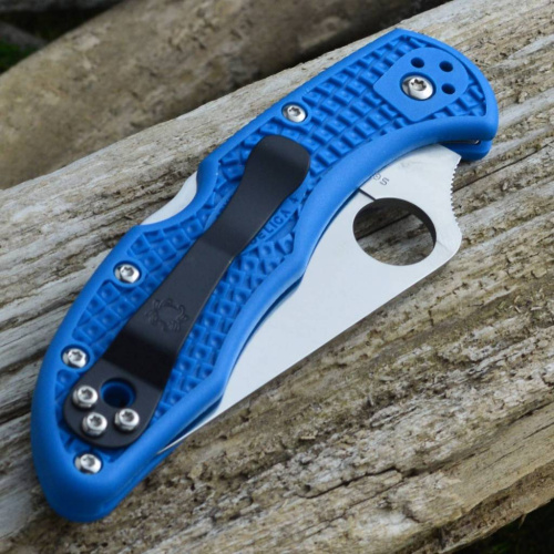 Складной нож Spyderco Delica 4 Flat Ground - 11FPBL фото 19