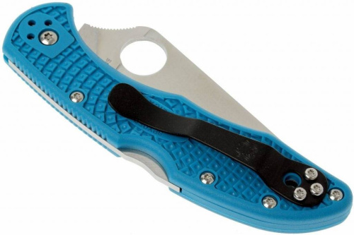 Складной нож Spyderco Delica 4 Flat Ground - 11FPBL фото 2