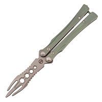 Нож-бабочка со сменным лезвием Maxace Loran Green